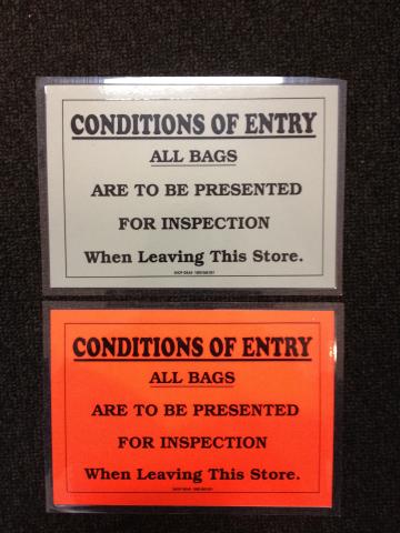 A4 LAMINATED SIGN