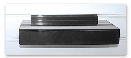 BLACK SHOE SHELF WITH LIP AC308BK