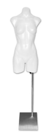 PT117W FEMALE PLASTIC WHITE W/- CURVED METAL BASE