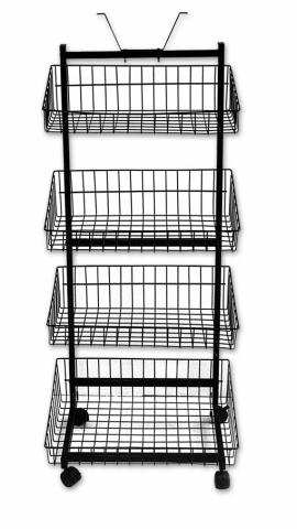 4 BASKET STAND BLACK W4B