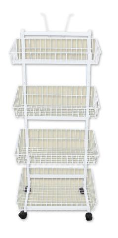 4 BASKET STAND WHITE W4W
