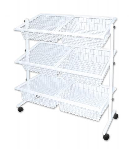 6 BASKET STAND WHITE W9W