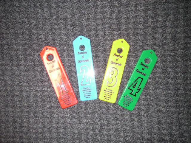 Coathanger CHANGE ROOM TAGS