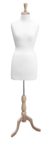 FEMALE FABRIC WHITE W/- TIMBER TOP+BASE