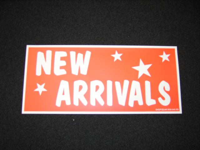 NEW ARRIVALS POSTER RED