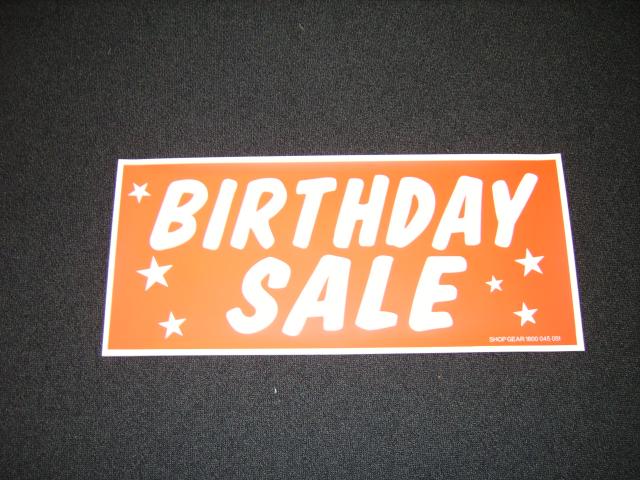 BIRTHDAY SALE POSTER RED