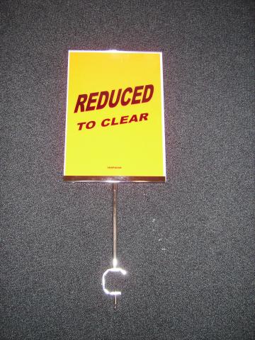 A4 SiGN HOLDER with stem and G clamp